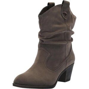 🆕Rocket Dog Women’s Brown Fabric Sheriff Modern Ankle Boot with Pull-Up Tabs